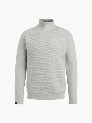 Vanguard Trøje Med Halv Lynlås i Struktur i Ecru