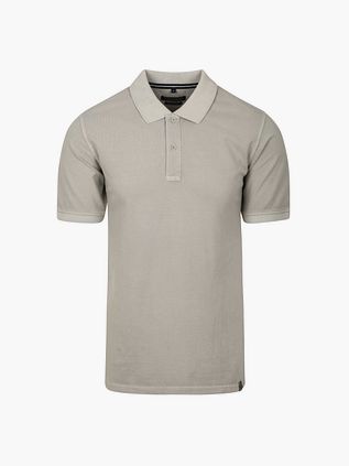 Casa Moda Polo Piquet Garment Dye Grå