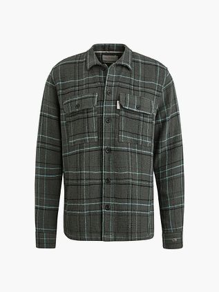 Cast Iron Overshirt Waffle Karo Grün