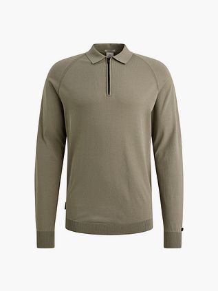 Cast Iron Polo Manga Larga Half-Zip Verde
