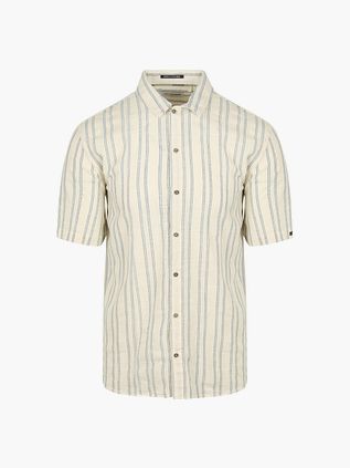 No Excess Skjorte Korte Ermer Striper Beige