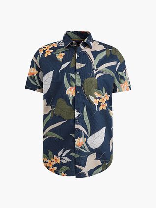 PME Legend Chemise Manches Courtes Imprimée Marine
