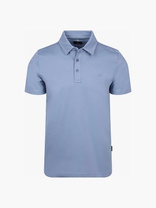 Polo State of Art modern fit de piqué azul claro