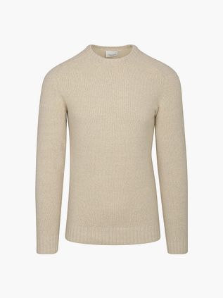 Profuomo Pullover i Boiled uld, Ecru