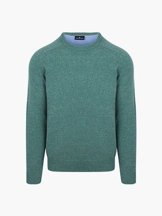Steppin' Out Pullover Lammwolle Aqua Grün
