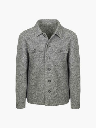 Suitable Overshirt Boiled Uldmiks Grå