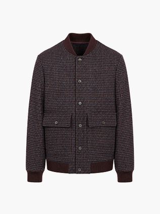 Suitable Veste Bomber Pepita Bordeaux
