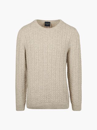 Sweter Cavallaro Orvieto Crewneck w kolorze ecru