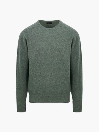 Sweter William Lockie z okrągłym dekoltem w kolorze zielonym Landscape