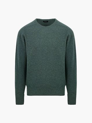 William Lockie Sweter z wełny jagnięcej Moorland zielony