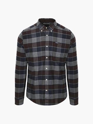 Barbour Valley Hemd Kariert Braun Anthrazit