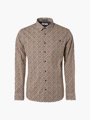 Camicia No Excess con stampa caramello