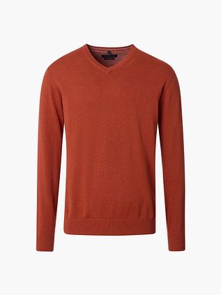 Casa Moda Pullover V-Hals Orange Brick