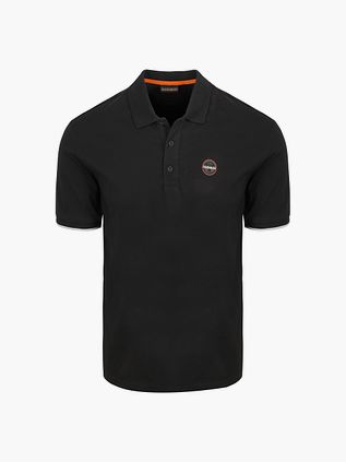 Koszulka polo Napapijri E-Badge w kolorze czarnym