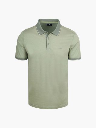 Koszulka polo State of Art Effectknit w kolorze zielonym