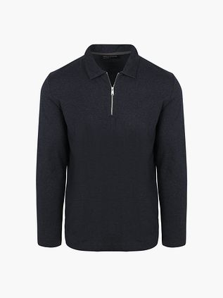 Marc O'Polo Polo Langarm Half-Zip Navy