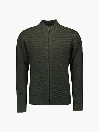 No Excess Vest Jacquard Mørkegrøn