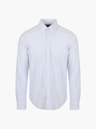Steppin' Out Skjorte Oxford Stribe Lyseblå