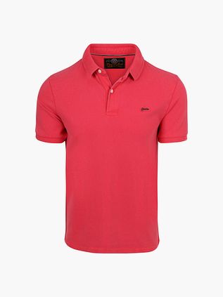 Superdry Polo Pique Klassisk Raspberry Rosa