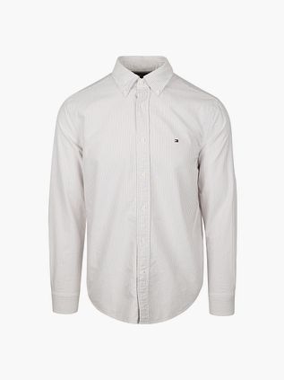 Tommy Hilfiger Oxford koszula w paski beżowa