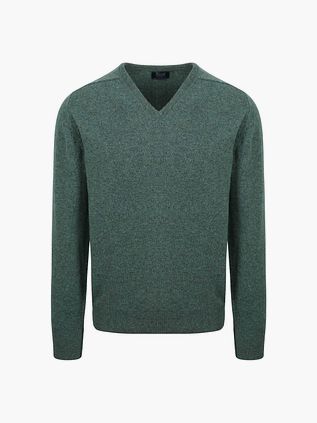 William Lockie pullover uld moorland green