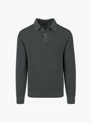 BOSS Afedro Longsleeve Polo shirt Green
