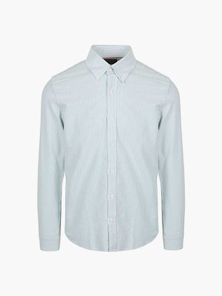 Camicia Oxford a righe Steppin' Out verde chiaro