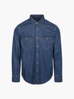 Camicia Western Levi's Barstow blu medio