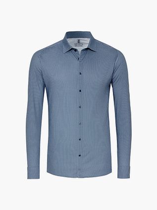 Desoto Chemise Kent Imprimé Bleu Foncé Slim Fit