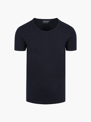 Garage Stretch Basic Navy z głębokim okrągłym dekoltem