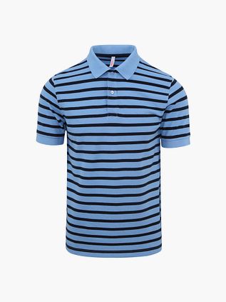 Polo Sun68 de rayas azul claro