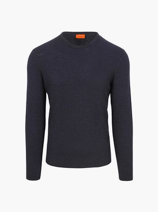 Suitable sweater i Slub Navy med struktur