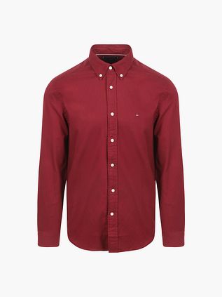 Tommy Hilfiger Skjorte Børstet Bordeaux
