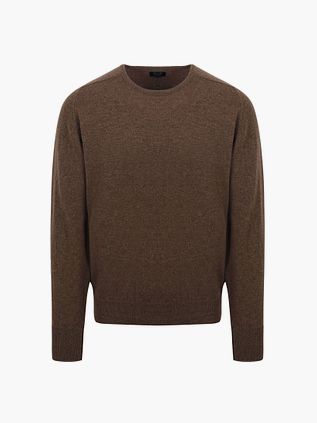 William Lockie Pullover i lammeuld i Mocha