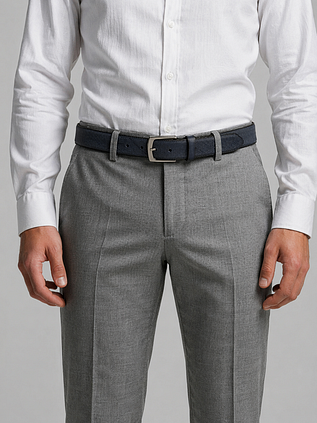 Suitable Ceinture En Cuir Bleu