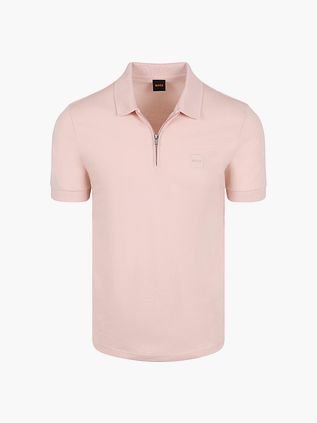 BOSS Passerzip Half Zip Polo Rosa