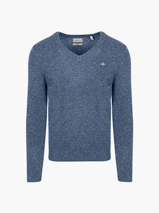 Gant Pullover V-hals Woolblend Blå
