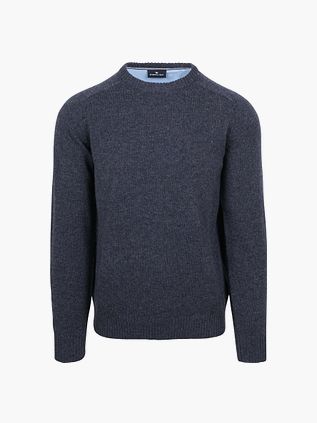 Sweter Steppin' Out z wełny jagnięcej w kolorze granatowym