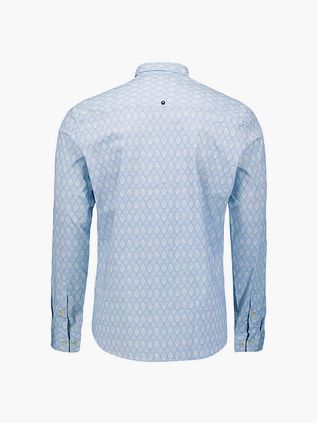 No Excess Overhemd Print Lichtblauw