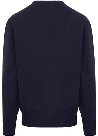 William Lockie V-hals Ull Marineblå