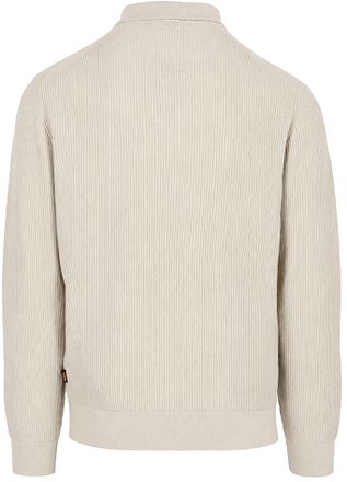 BOSS Afedro Longsleeve Polo Ecru