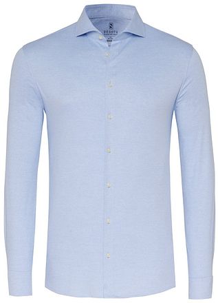 Desoto Essential Chemise Hai Piqué Bleu Clair