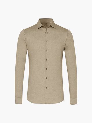 Desoto Skjorte Strygefri Kent Melange Beige