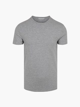 Garage Stretch Basic Szary T-Shirt z okrągłym dekoltem