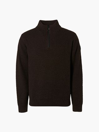 Jersey Half Zip No Excess en color café