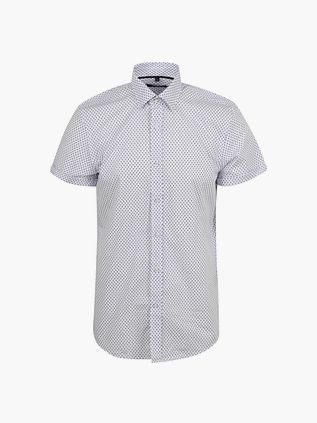 Koszula Suitable z krótkim rękawem w niebieski print