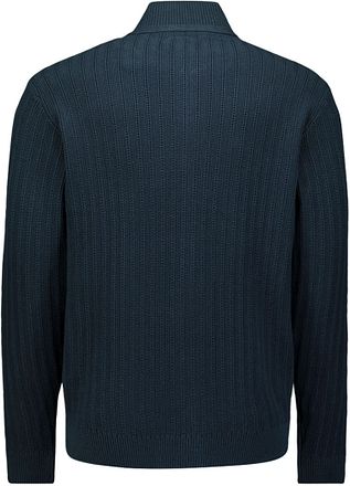 No Excess Cardigan Knitted Structure Navy
