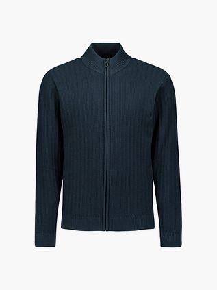 No Excess Strickjacke Knitted Struktur Navy