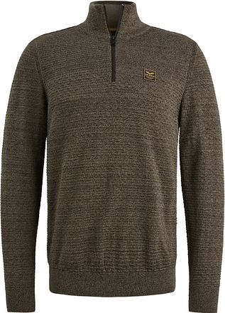 PME Legend Half Zip Structure Mouliné Tröja Mörkgrön