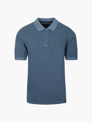 Polo Piqué Garment Dye azul de CASAMODA